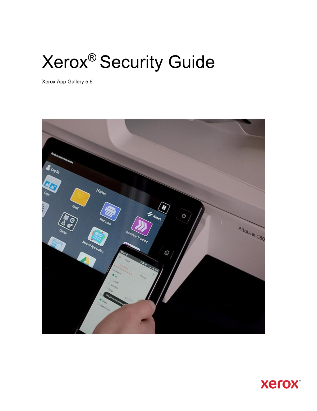 Security Guide (Information Assurance Disclosure) Xerox®App Gallery