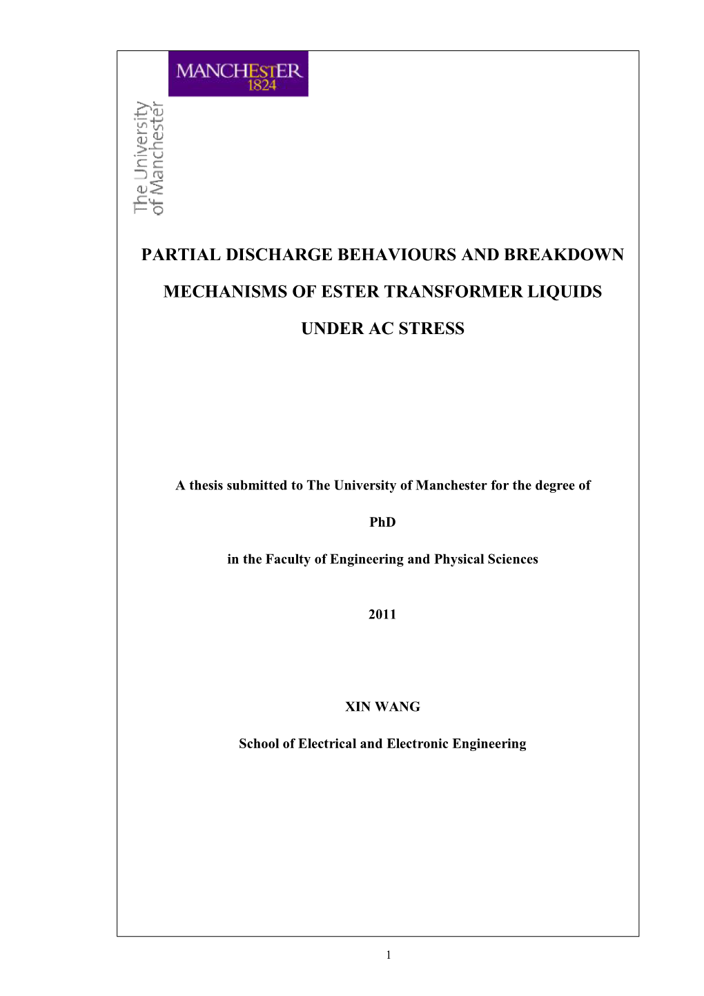 Xin Wang Phd Thesis