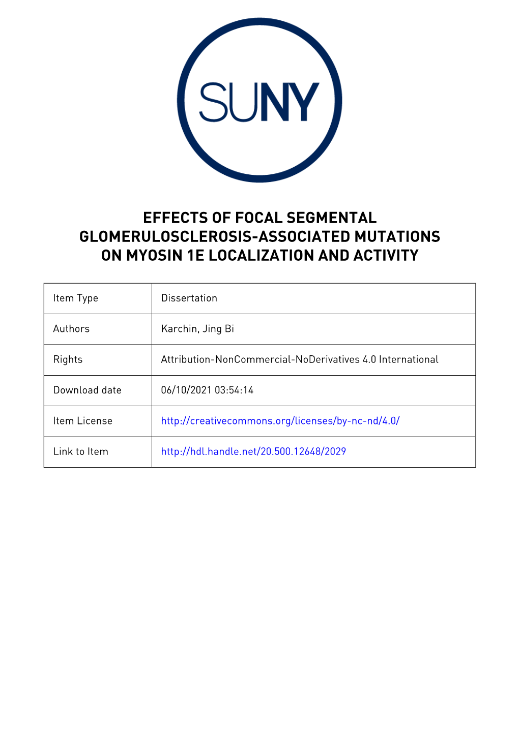 Effects of Focal Segmental Glomerulosclerosis-Associated Mutations on Myosin 1E Localization and Activity