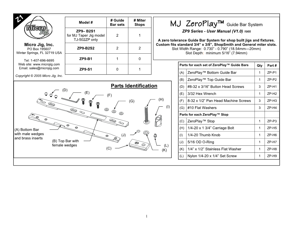 Parts Identification