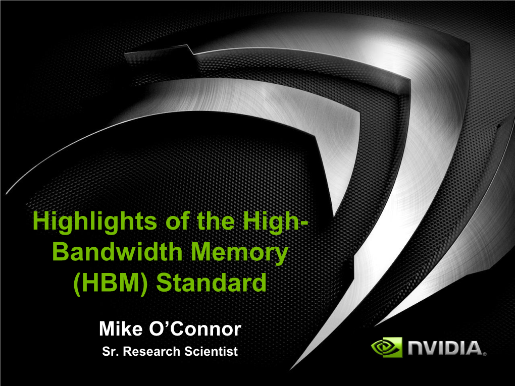 Highlights Of The High Bandwidth Memory Hbm Standard Docslib