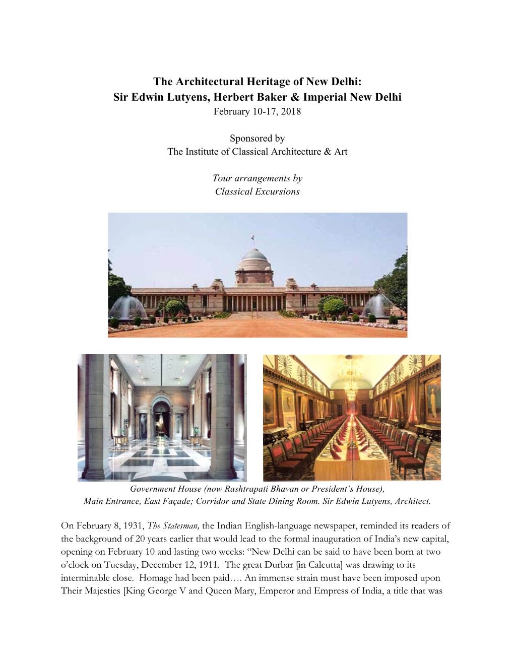 Sir Edwin Lutyens Herbert Baker Imperial New Delhi Docslib