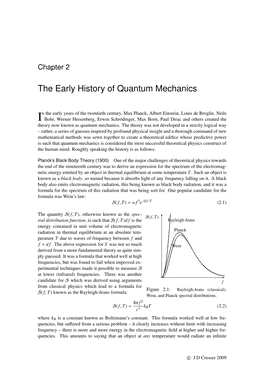 The Early History of Quantum Mechanics