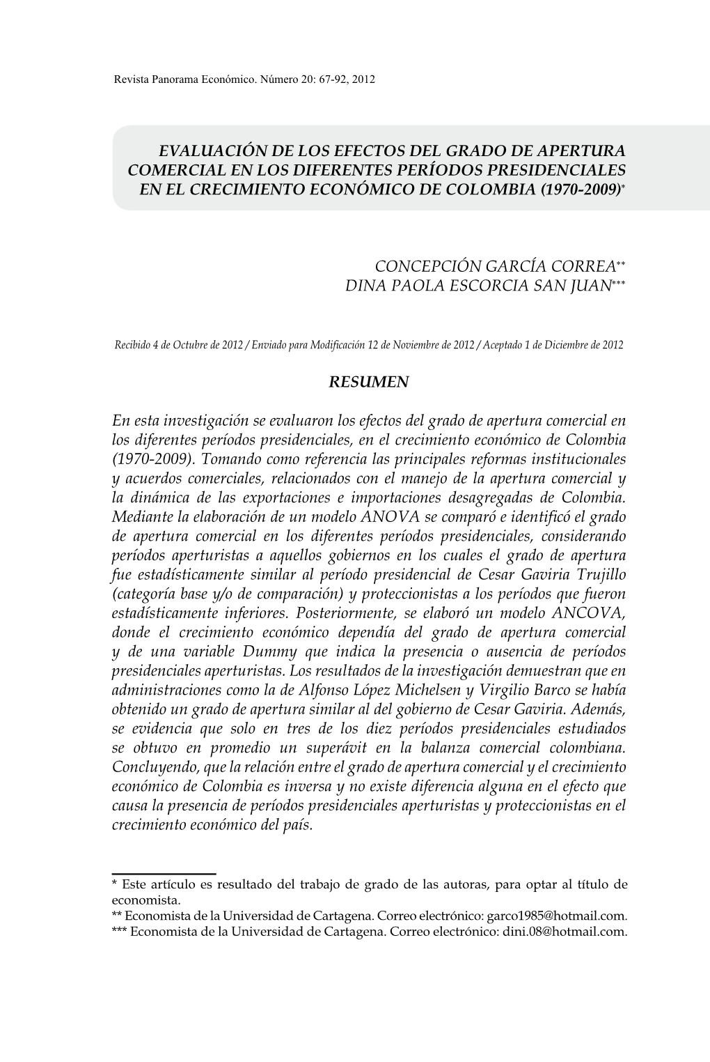 Evaluaci N De Los Efectos Del Grado De Apertura Comercial En Los