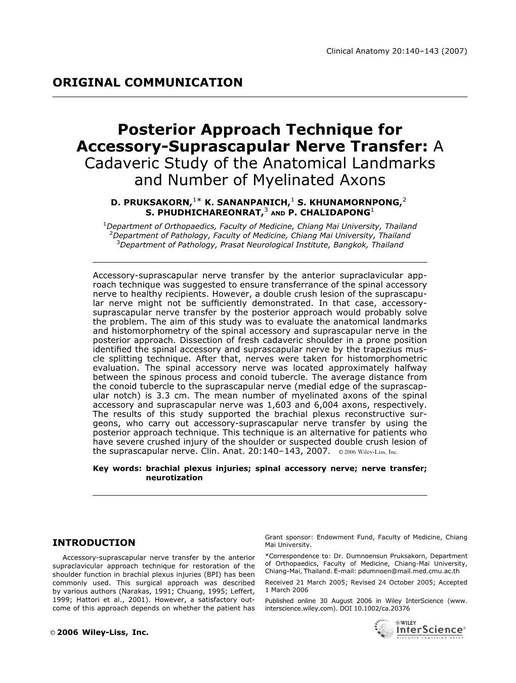 Posterior Approach Technique For Accessory Suprascapular Nerve Transfer