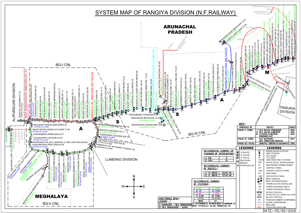 System Map Of Rangiya Division N F Railway DocsLib