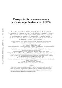 Prospects for Measurements with Strange Hadrons at Lhcb