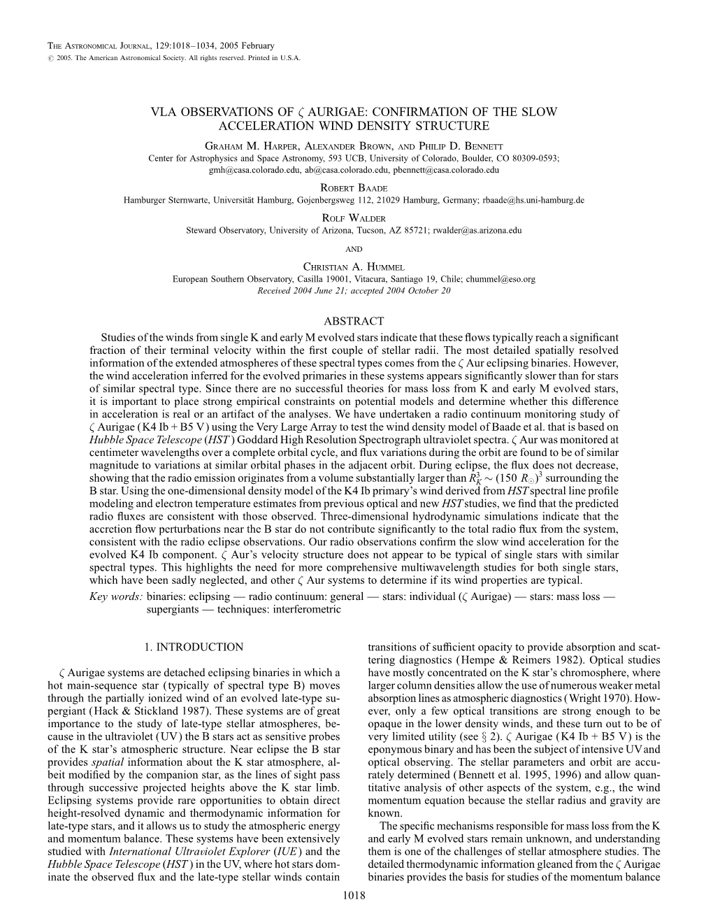 Vla Observations of Aurigae: Confirmation of The