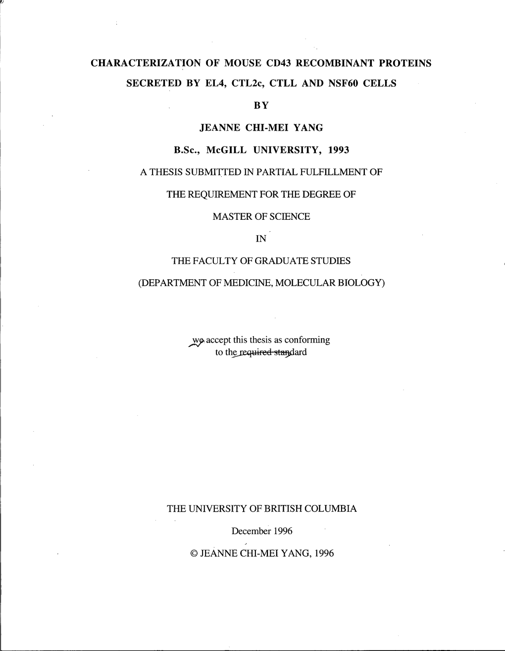 Characterization of Mouse Cd43 Recombinant Proteins
