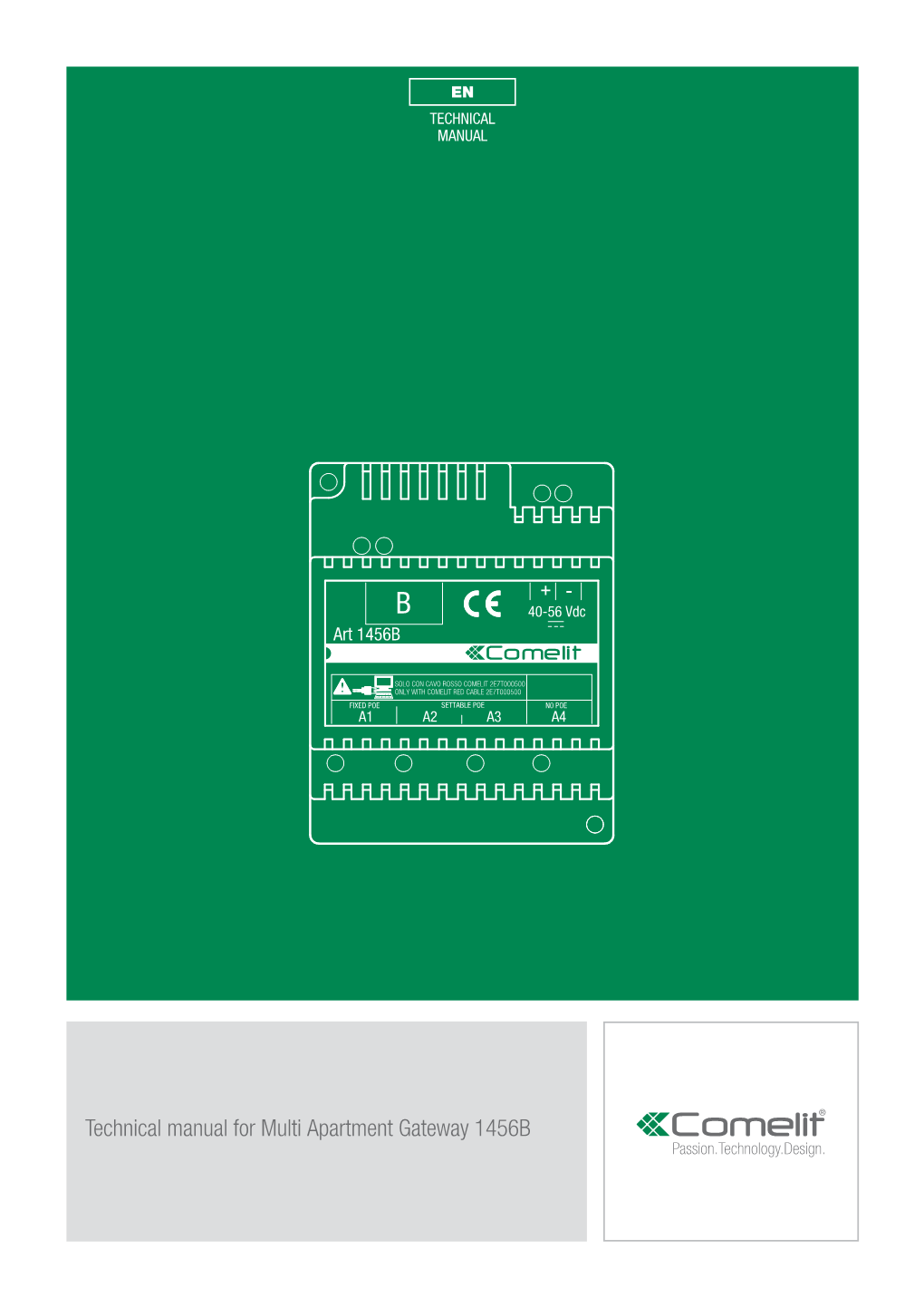Technical Manual for Multi Apartment Gateway 1456B Passion.Technology.Design