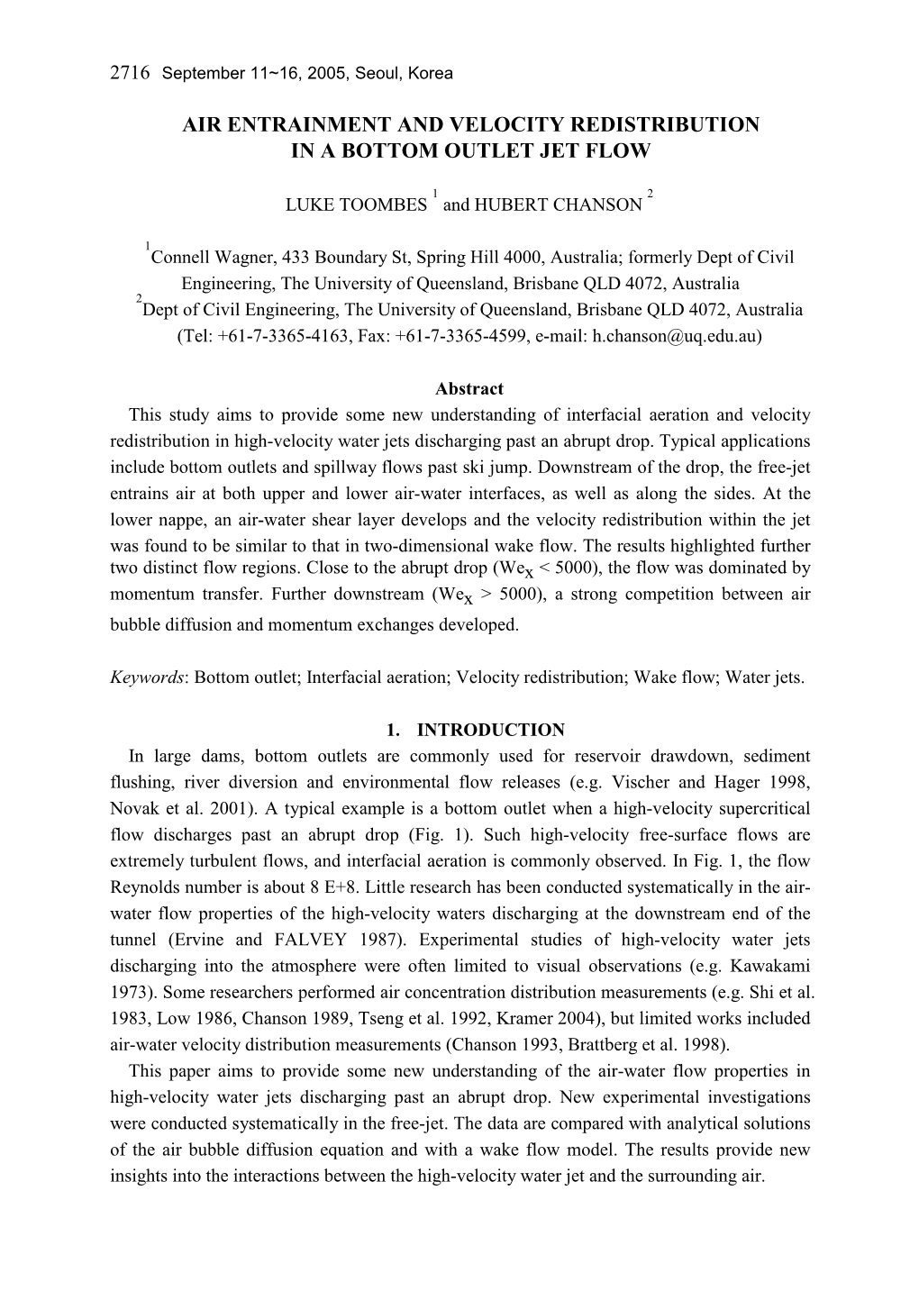 Air Entrainment and Velocity Redistribution in a Bottom Outlet Jet Flow