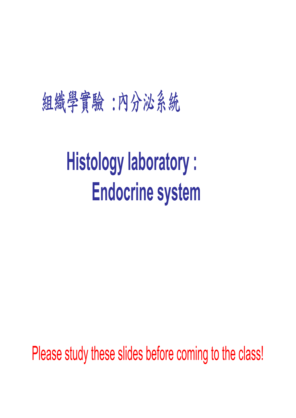 組織學實驗 內分泌系統 Histology Laboratory Endocrine System DocsLib