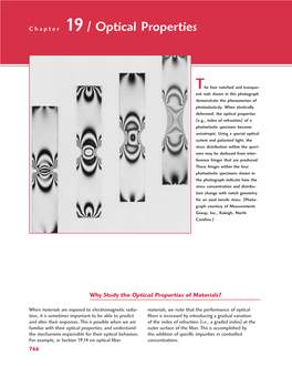 Chapter 19/ Optical Properties