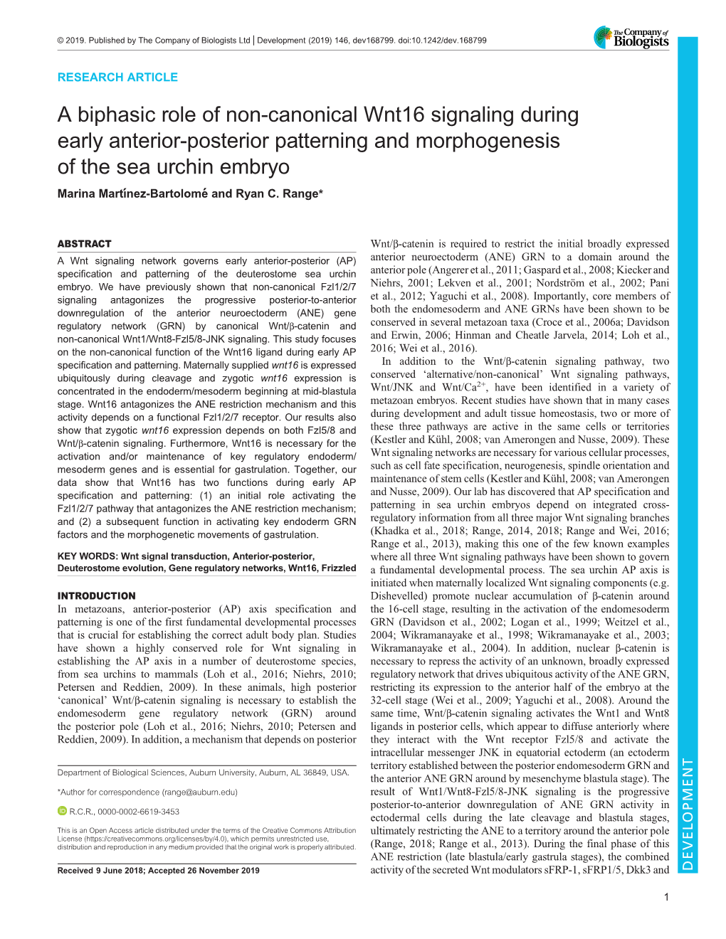 A Biphasic Role Of Non Canonical Wnt Signaling During Early Anterior