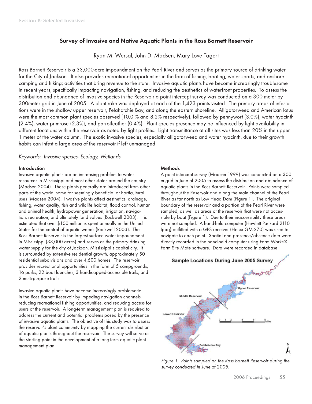 Survey Of Invasive And Native Aquatic Plants In The Ross Barnett