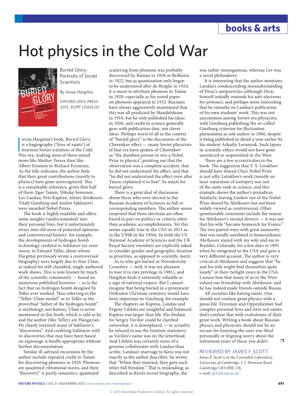 Hot Physics in the Cold War