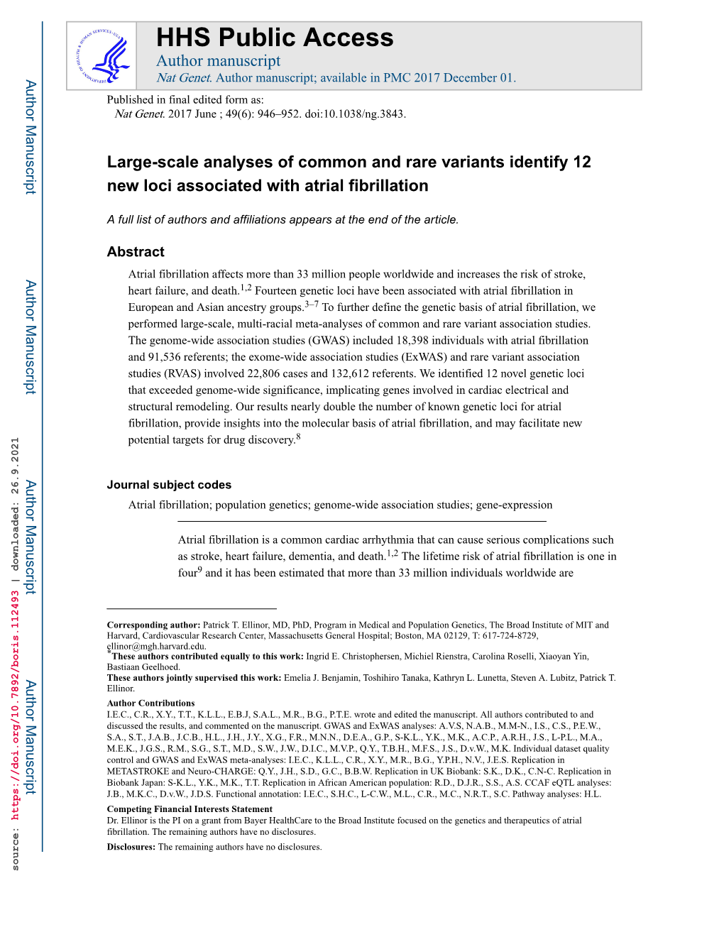 HHS Public Access HHS Public Nat Genet Nat Author Manuscript