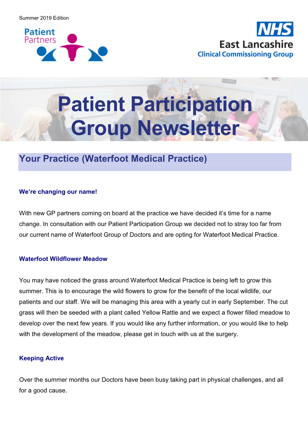 Patient Participation Group Newsletter