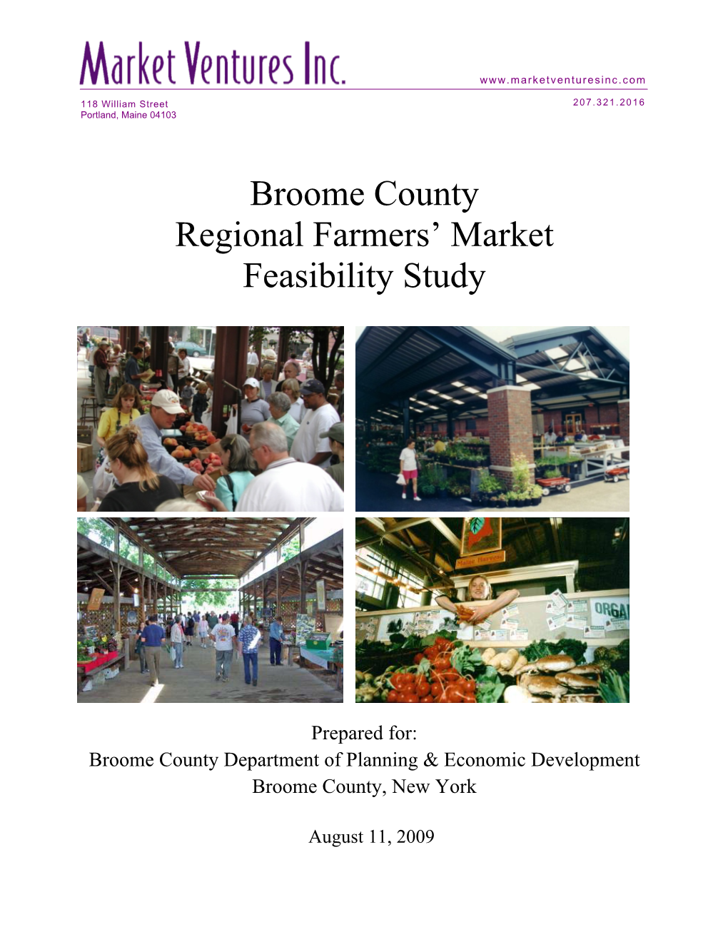 Regional Farmers' Market Feasiblity Study