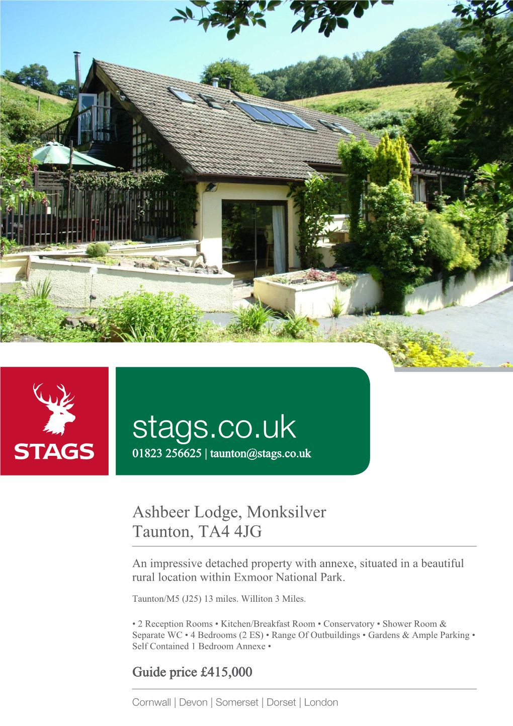 Stags.Co.Uk 01823 256625 | Taunton@Stags.Co.Uk