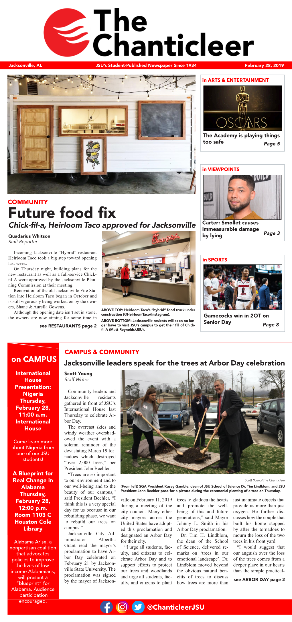 Future Food Fix Carter: Smollet Causes Chick-Fil-A, Heirloom Taco Approved for Jacksonville Immeasurable Damage Page 3 Quadarius Whitson by Lying Staff Reporter