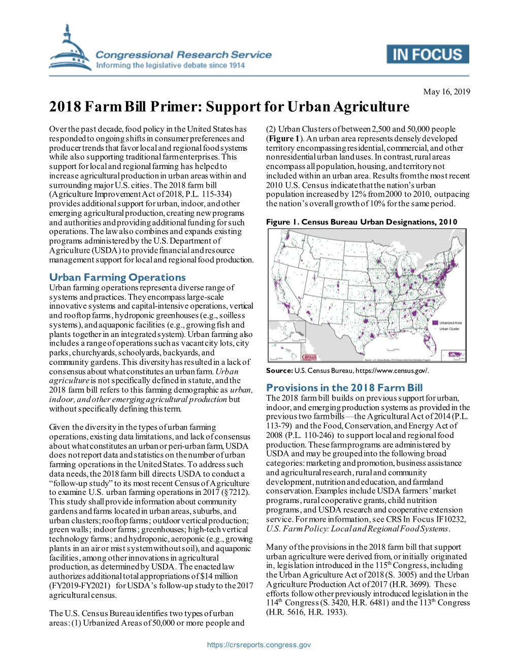 2018 Farm Bill Primer: Support for Urban Agriculture