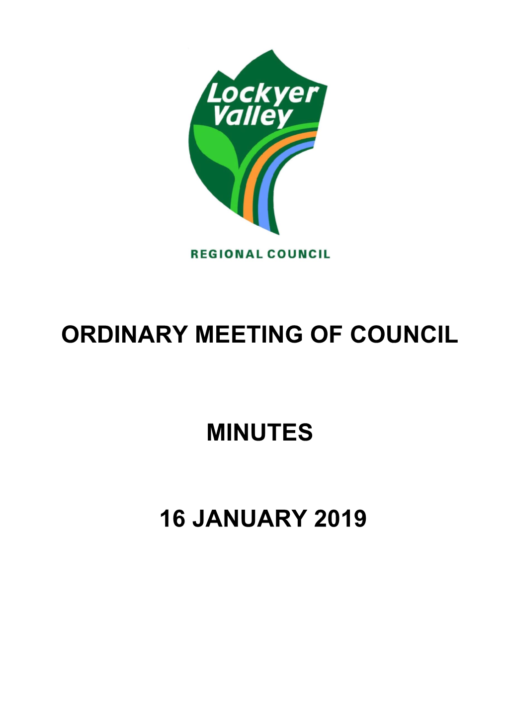 Minutes of Ordinary Council