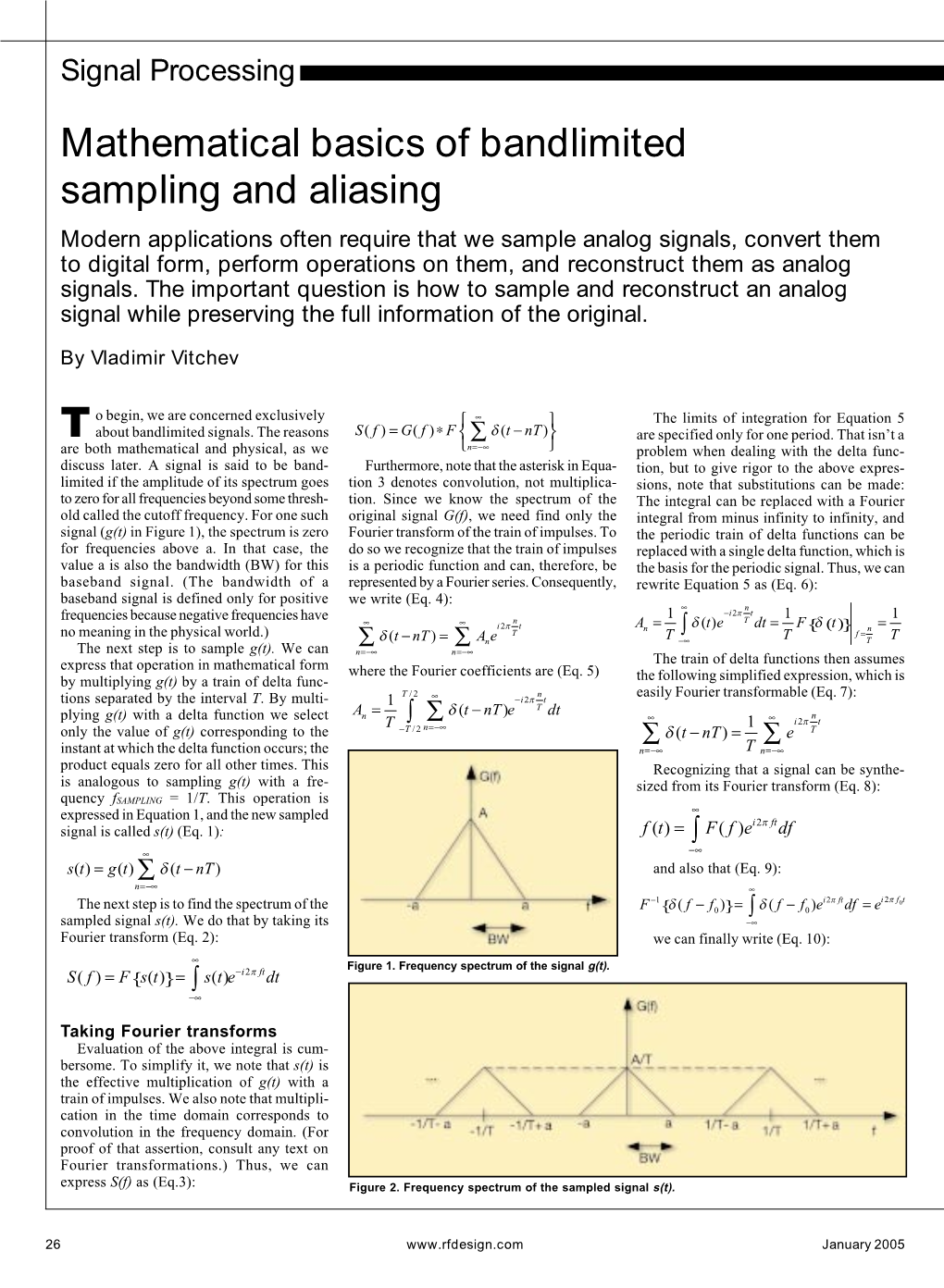 Mathematical Basics of Bandlimited Sampling and Aliasing