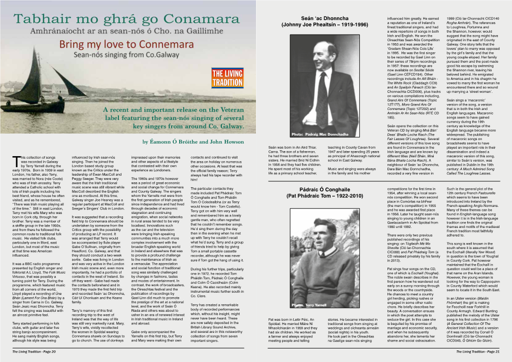 Living Tradition Connemara Article.Pdf