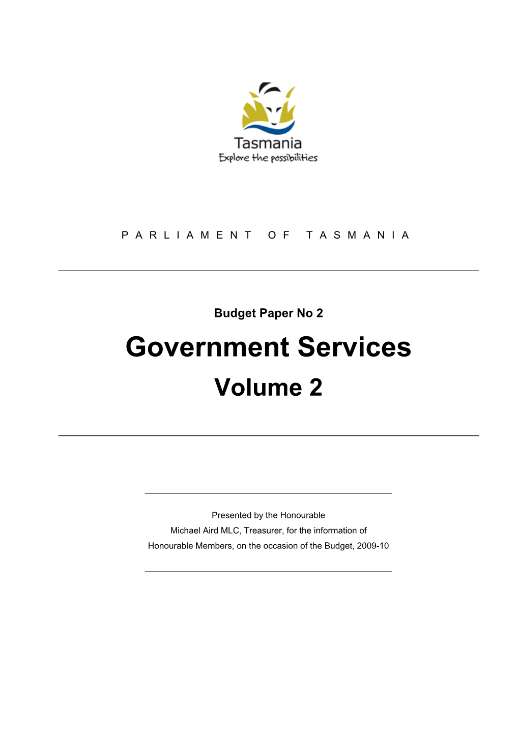 Government Services Volume 2