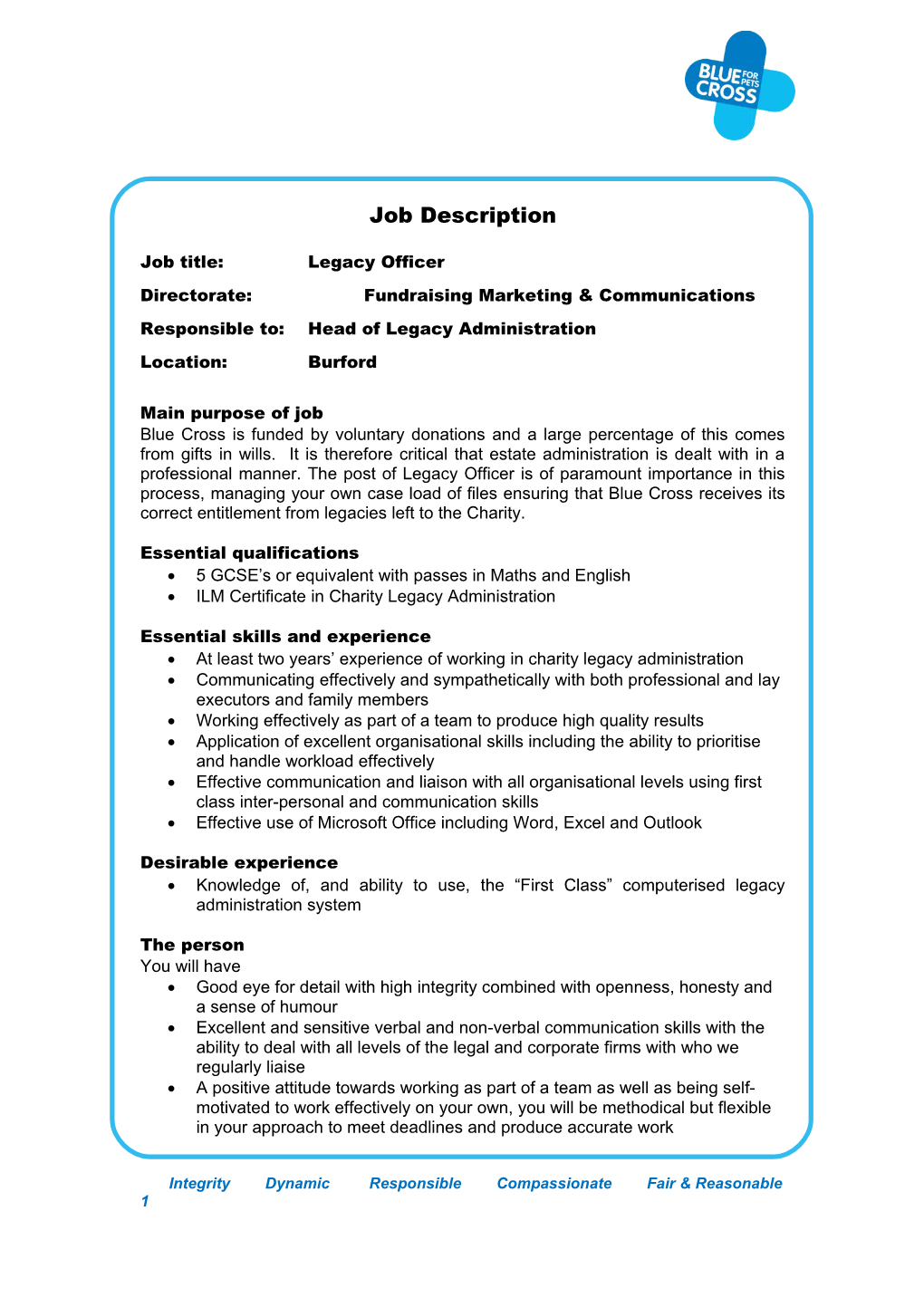 Job Description Template 2013 V1 s1