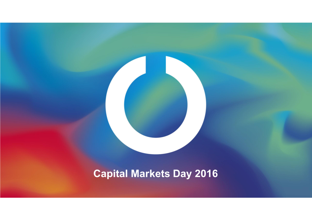 Capital Markets Day 2016 Disclaimer and Notes