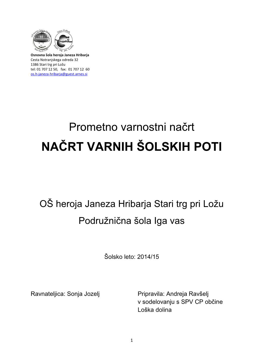 Načrt Varnih Šolskih Poti