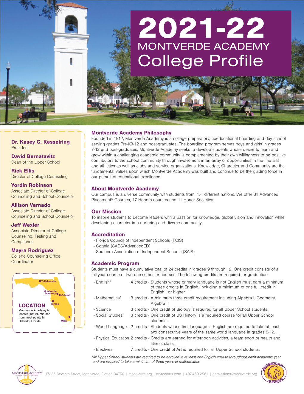 MONTVERDE ACADEMY College Profile