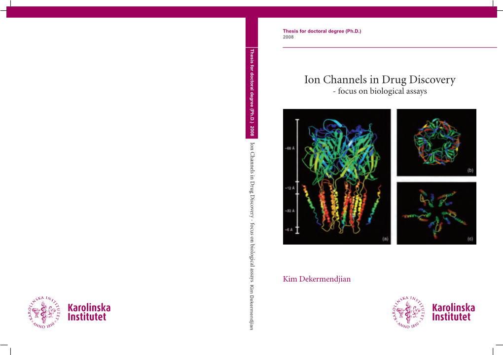 Ion Channels in Drug Discovery