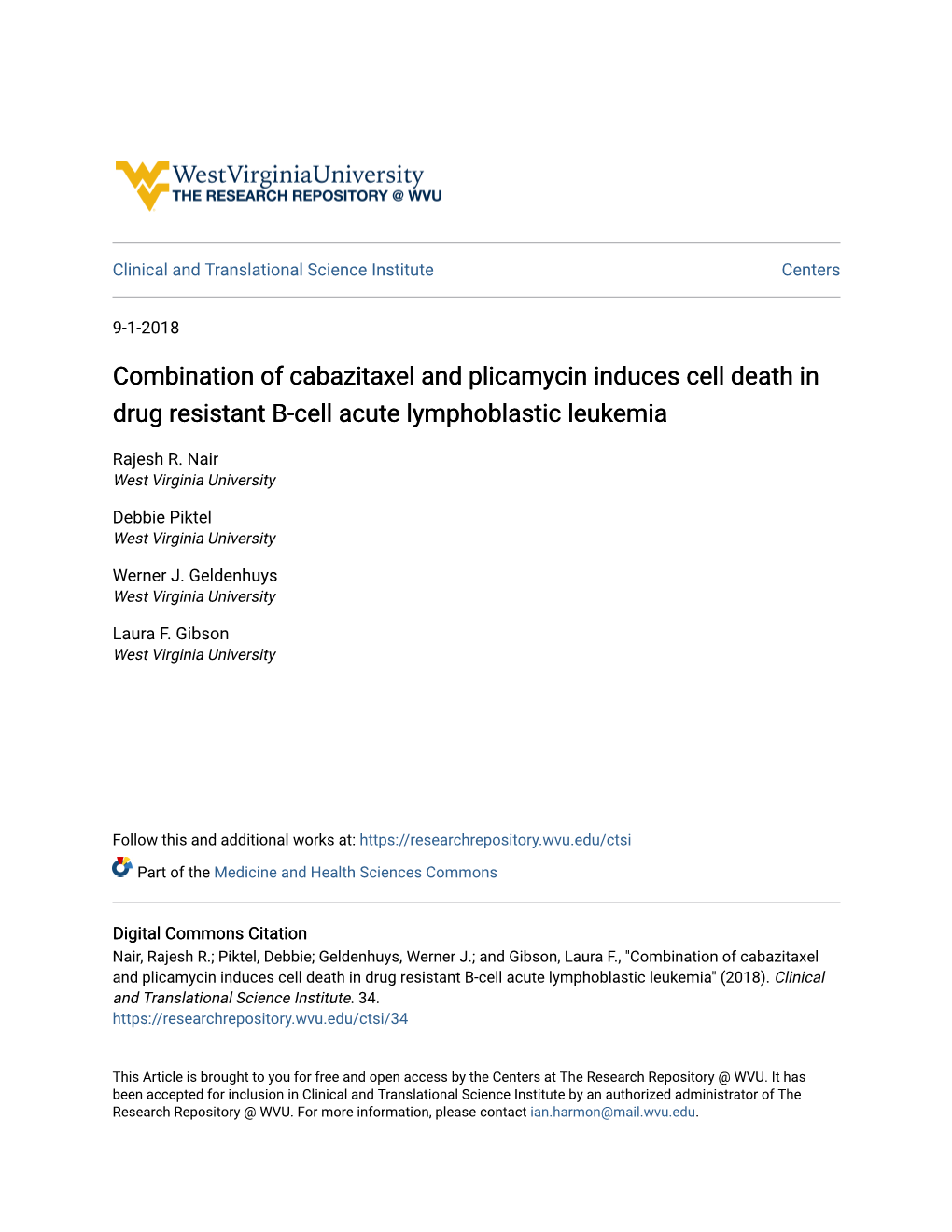 Combination of Cabazitaxel and Plicamycin Induces Cell Death in Drug Resistant B-Cell Acute Lymphoblastic Leukemia