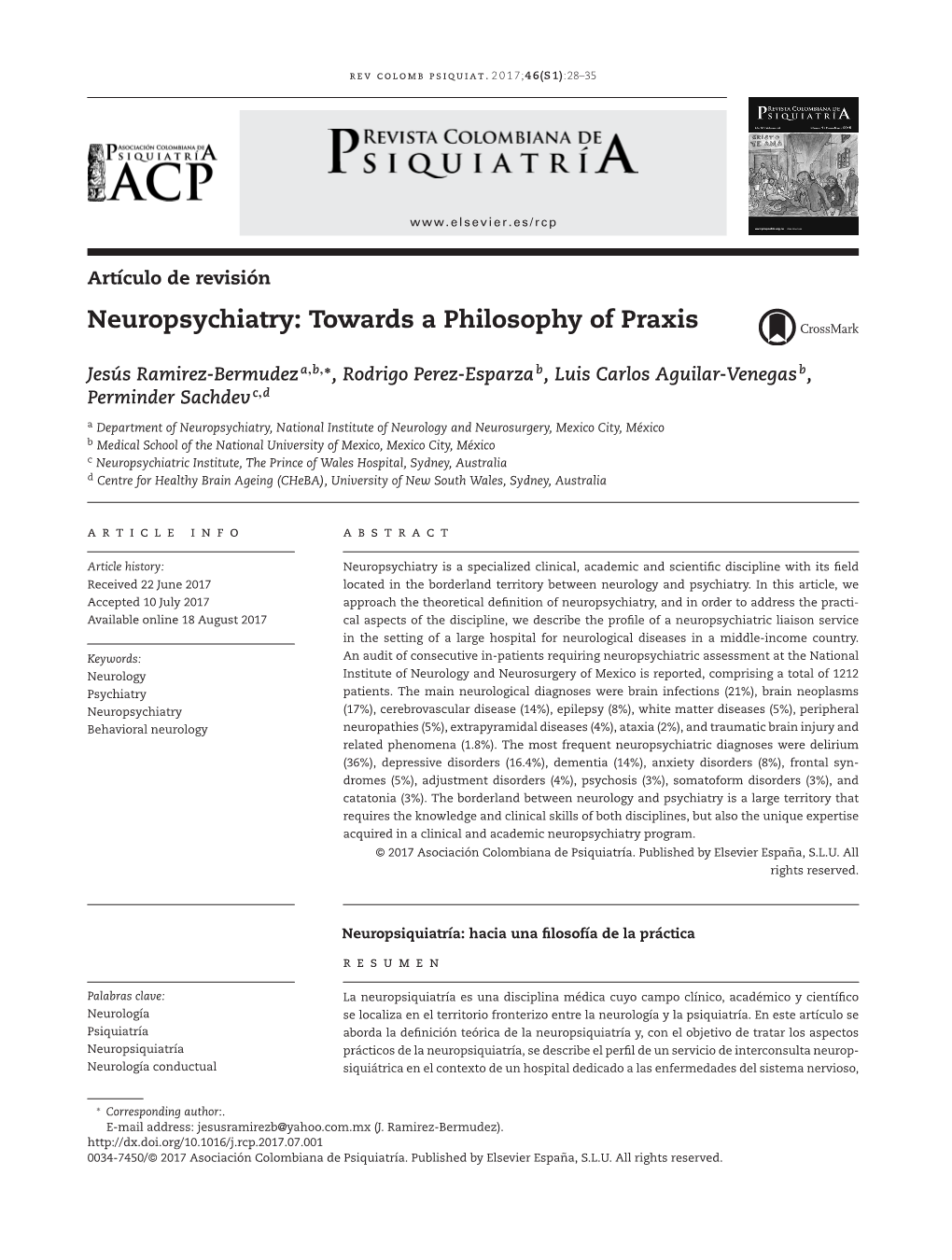 Neuropsychiatry: Towards a Philosophy of Praxis