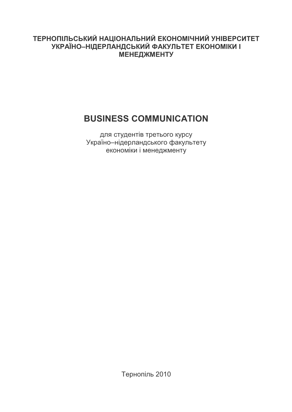 Business Communication