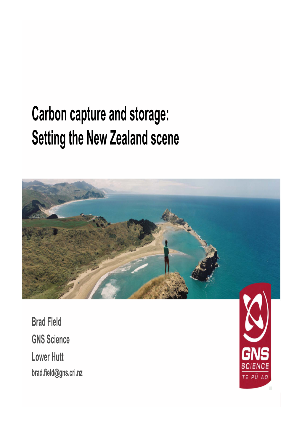 Carbon Capture and Storage: Setting the New Zealand Scene