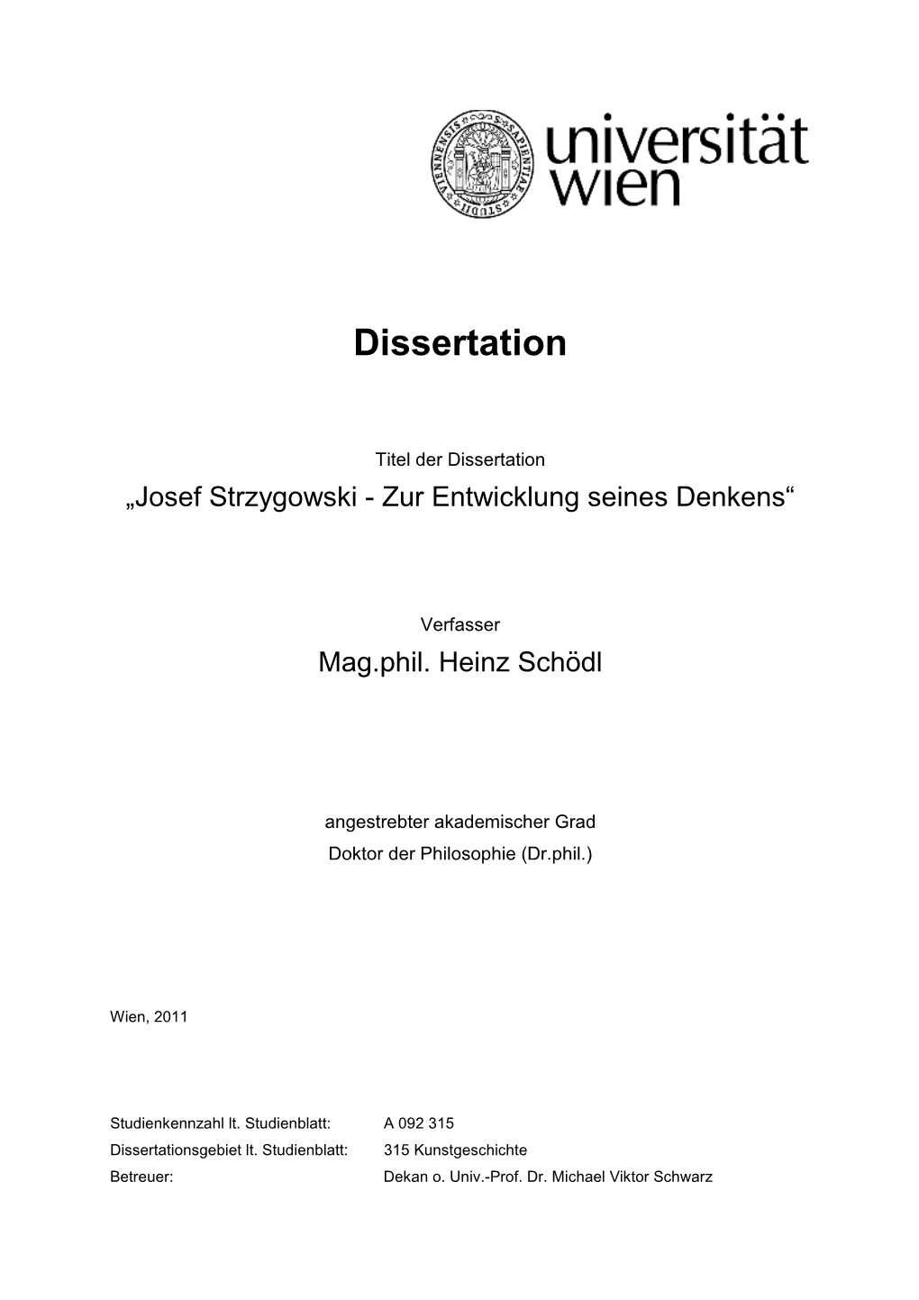 Dissertation