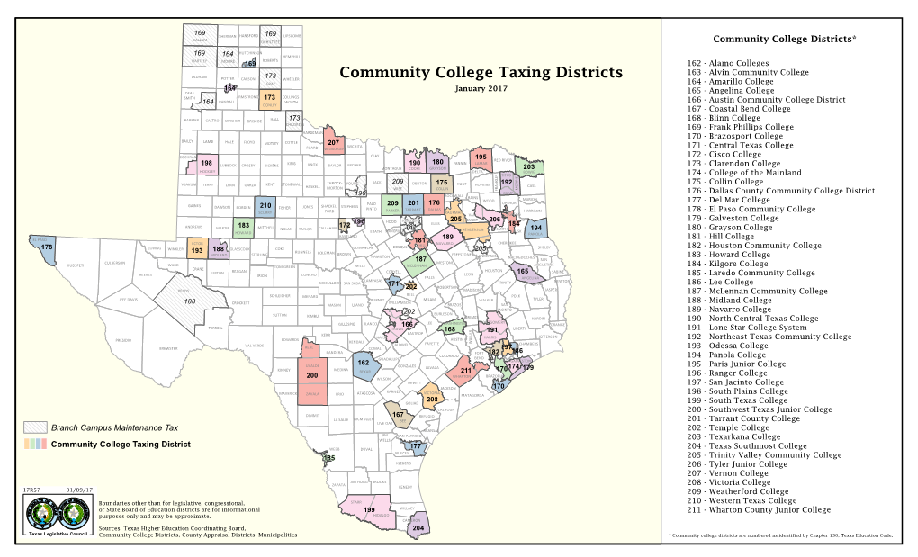 Community College Taxing Districts, January 2017