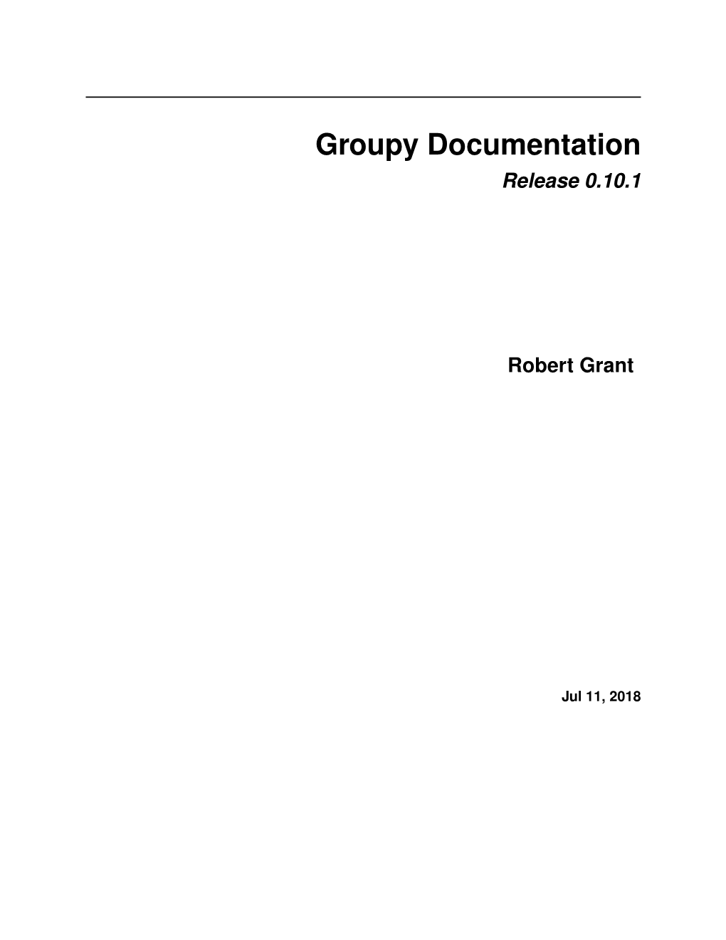 Groupy Documentation Release 0.10.1