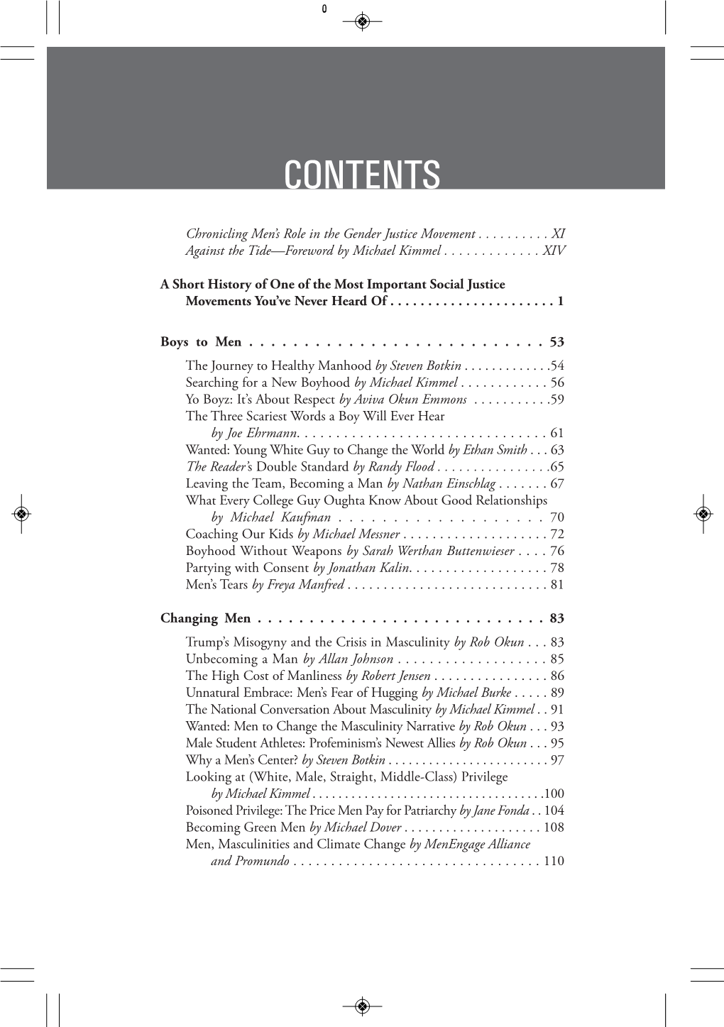 Read the Table of Contents