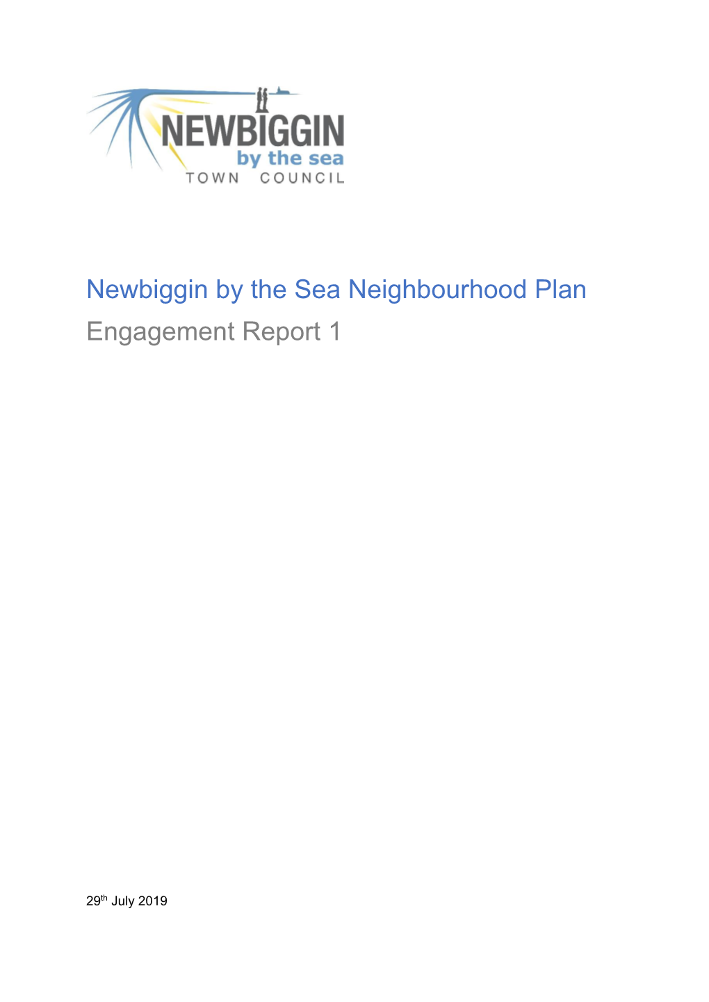 Newbiggin by the Sea Neighbourhood Plan Engagement Report 1