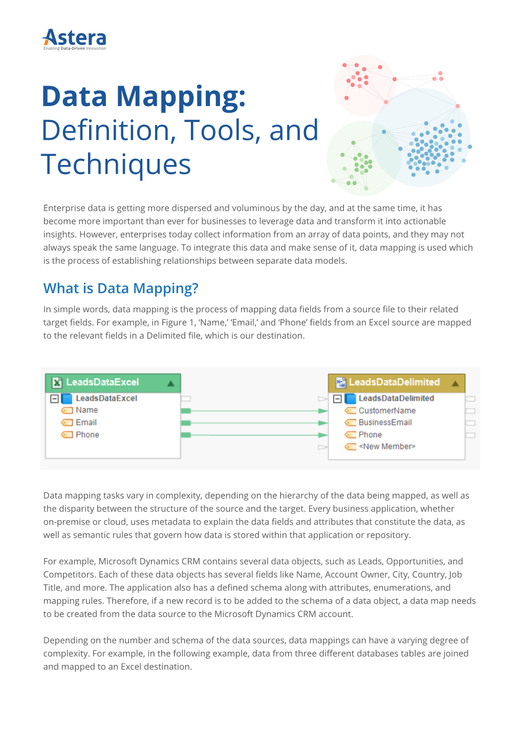 Data Mapping: Deﬁnition, Tools, and Techniques