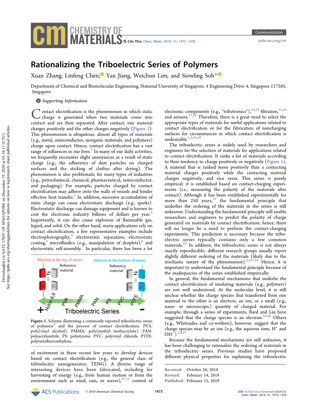 Rationalizing the Triboelectric Series of Polymers