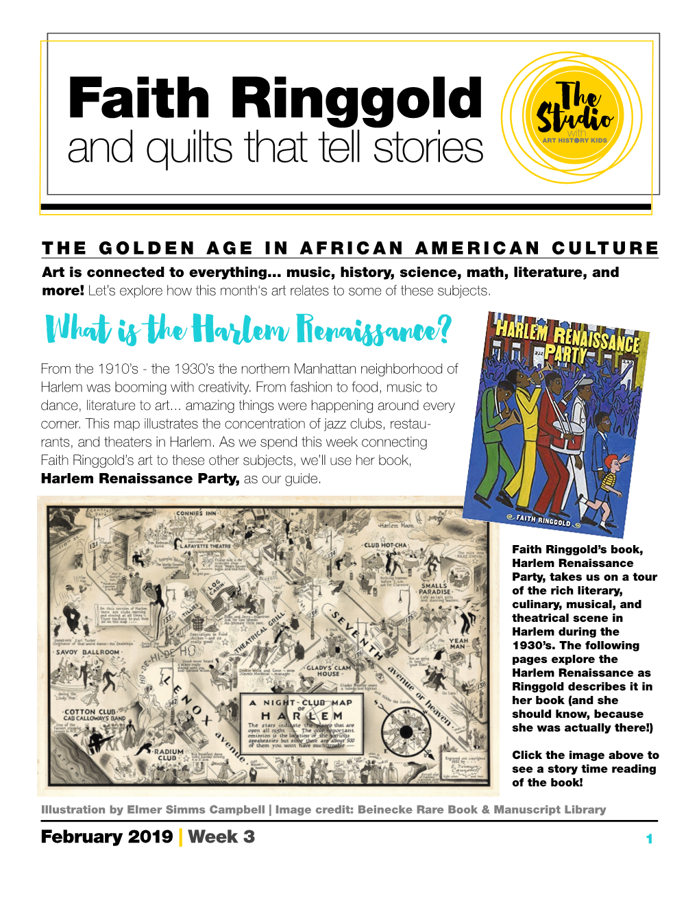 Faith Ringgold the Studiowith and Quilts That Tell Stories ART HIST RY KIDS