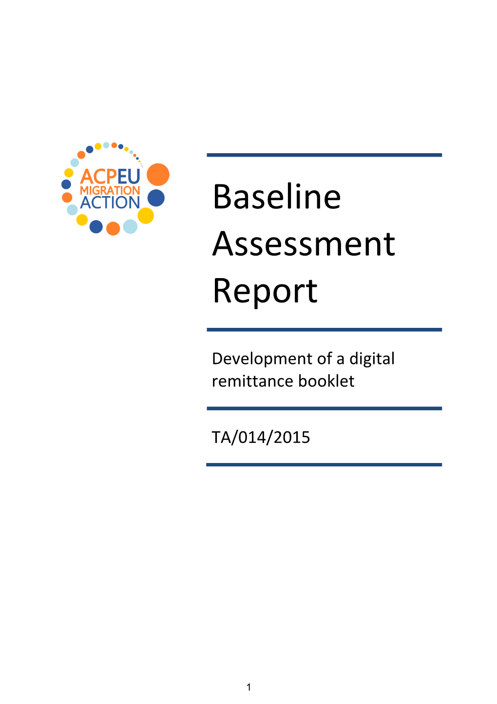 Baseline Assessment Report