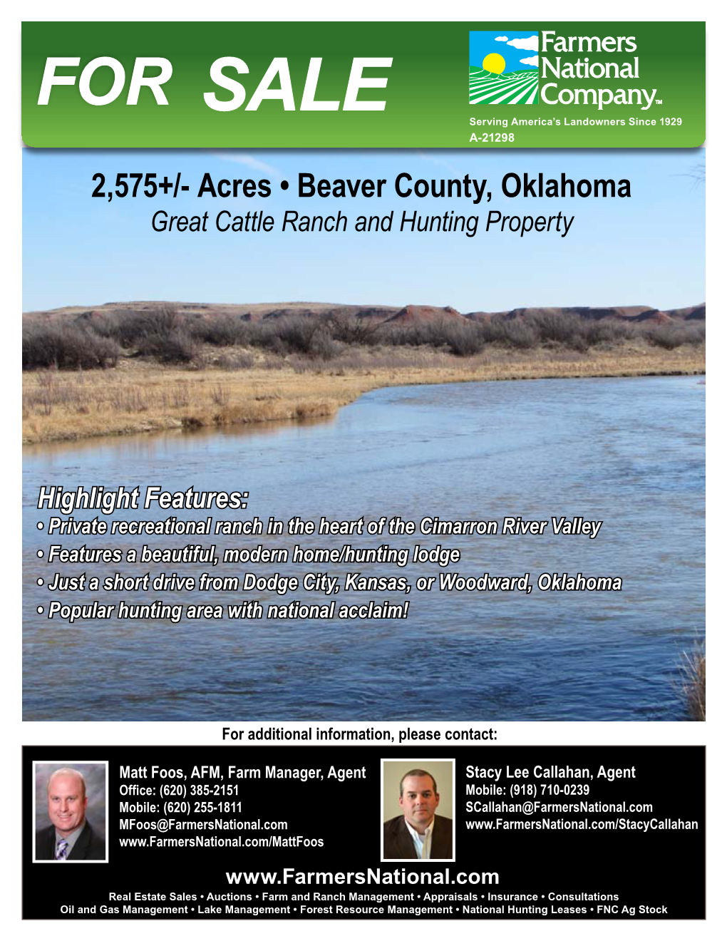 Acres • Beaver County, Oklahoma Great Cattle Ranch and Hunting Property