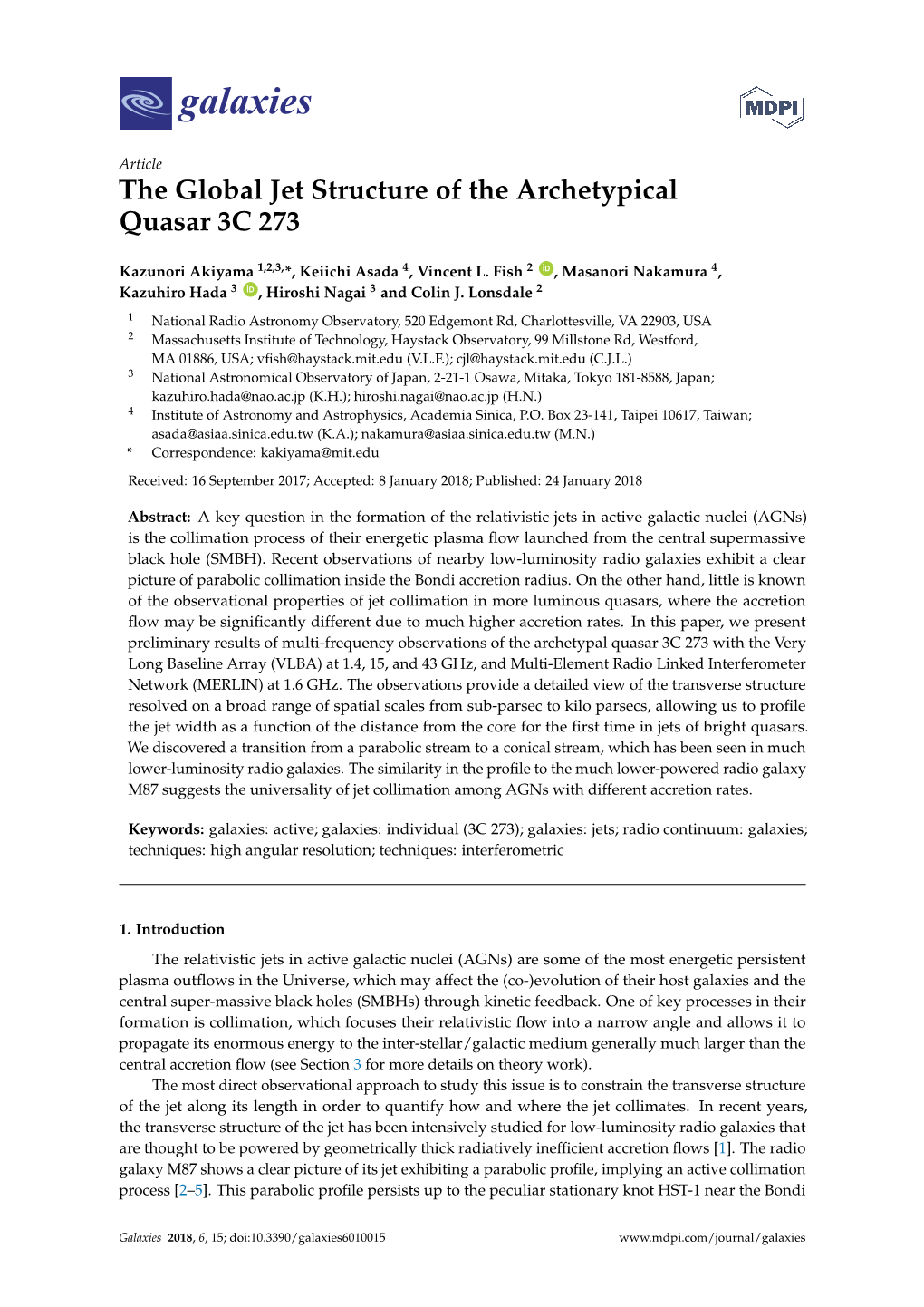 The Global Jet Structure of the Archetypical Quasar 3C 273